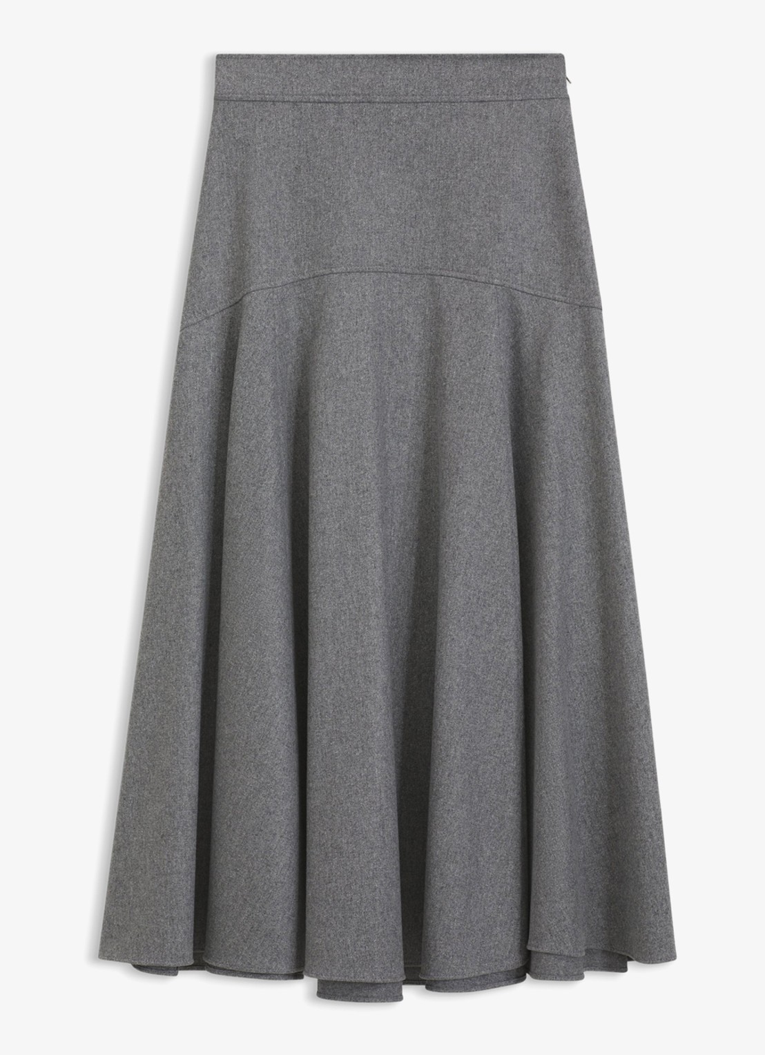 BOSS Midi rok met plooien - voorkant 3 grijs
