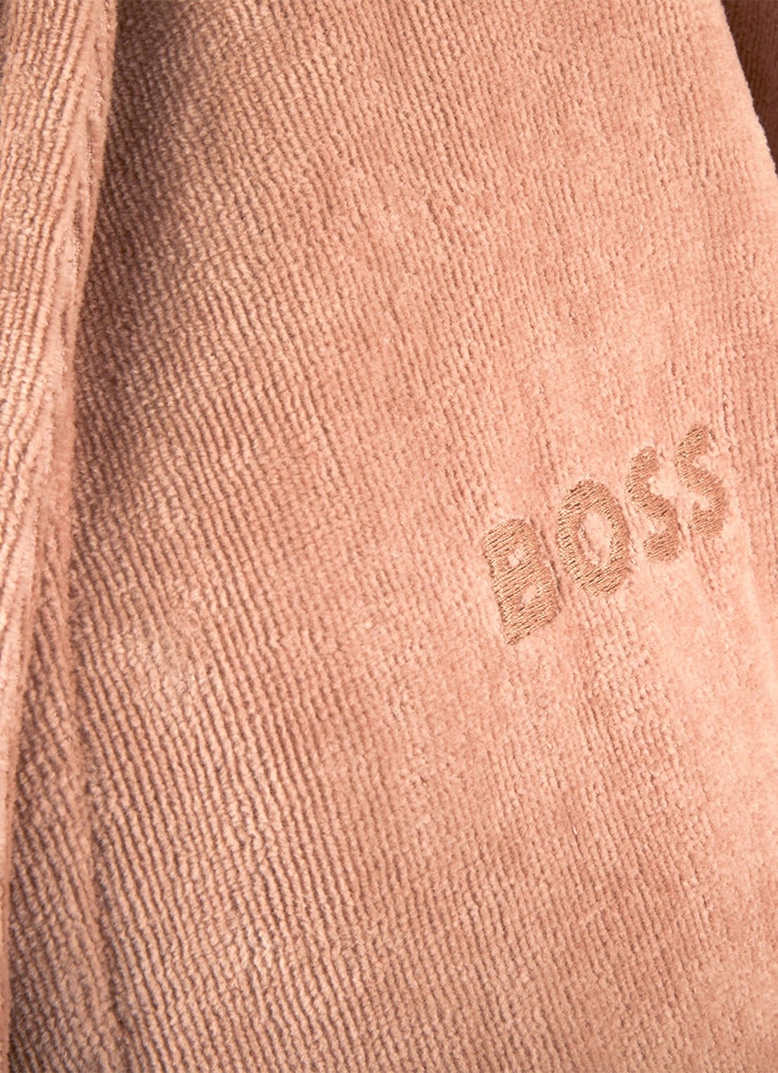 BOSS Midnight badjas met borduring - voorkant 5 oudroze