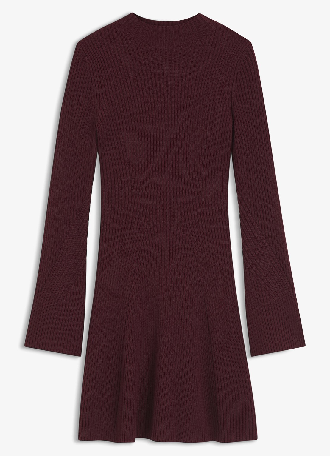 BOSS Mini jurk met ribstructuur - voorkant medium red-614 / rood