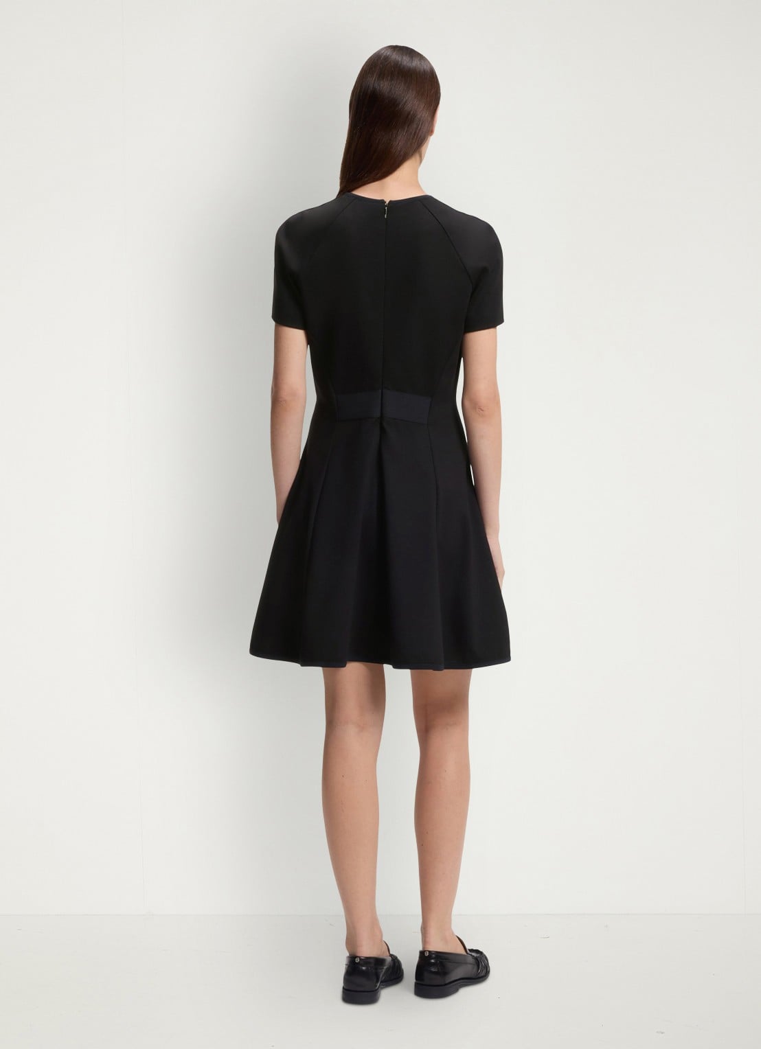 BOSS Mini jurk met ronde hals - achterkant zwart
