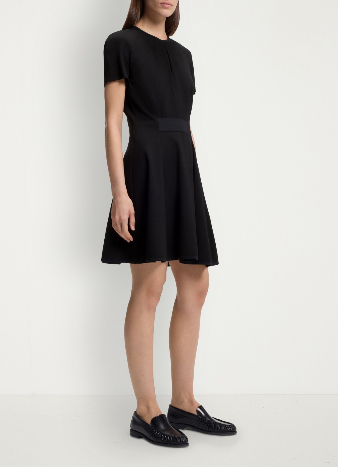 BOSS Mini jurk met ronde hals - detail 2 zwart