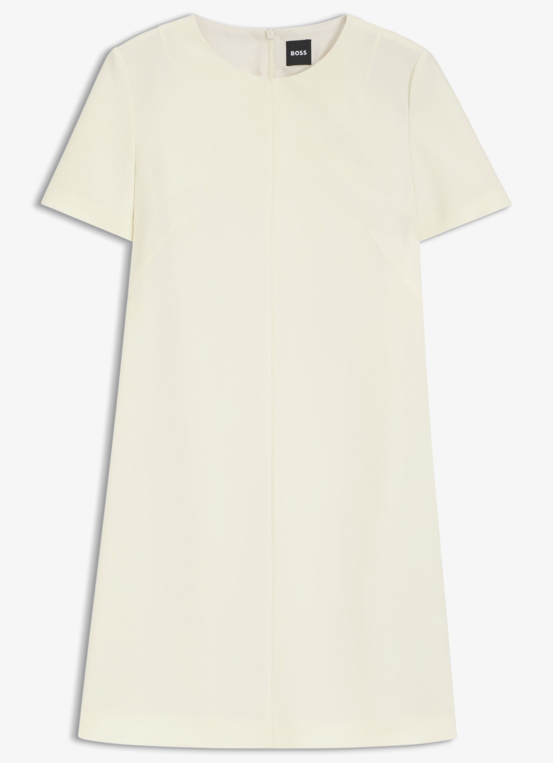 BOSS Mini jurk met steekzakken - voorkant 5 creme