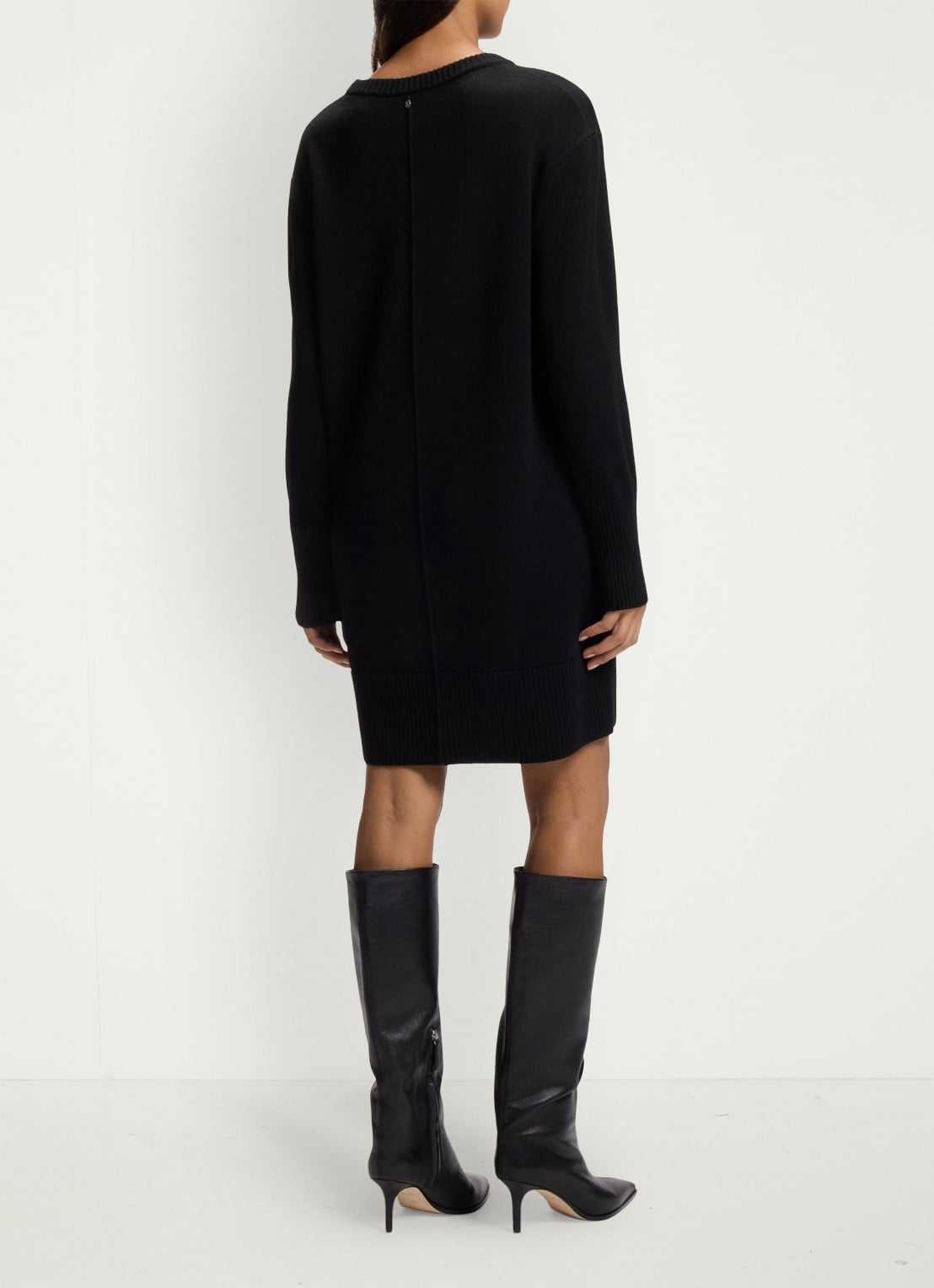 BOSS Mini trui-jurk met logo - achterkant 5 zwart