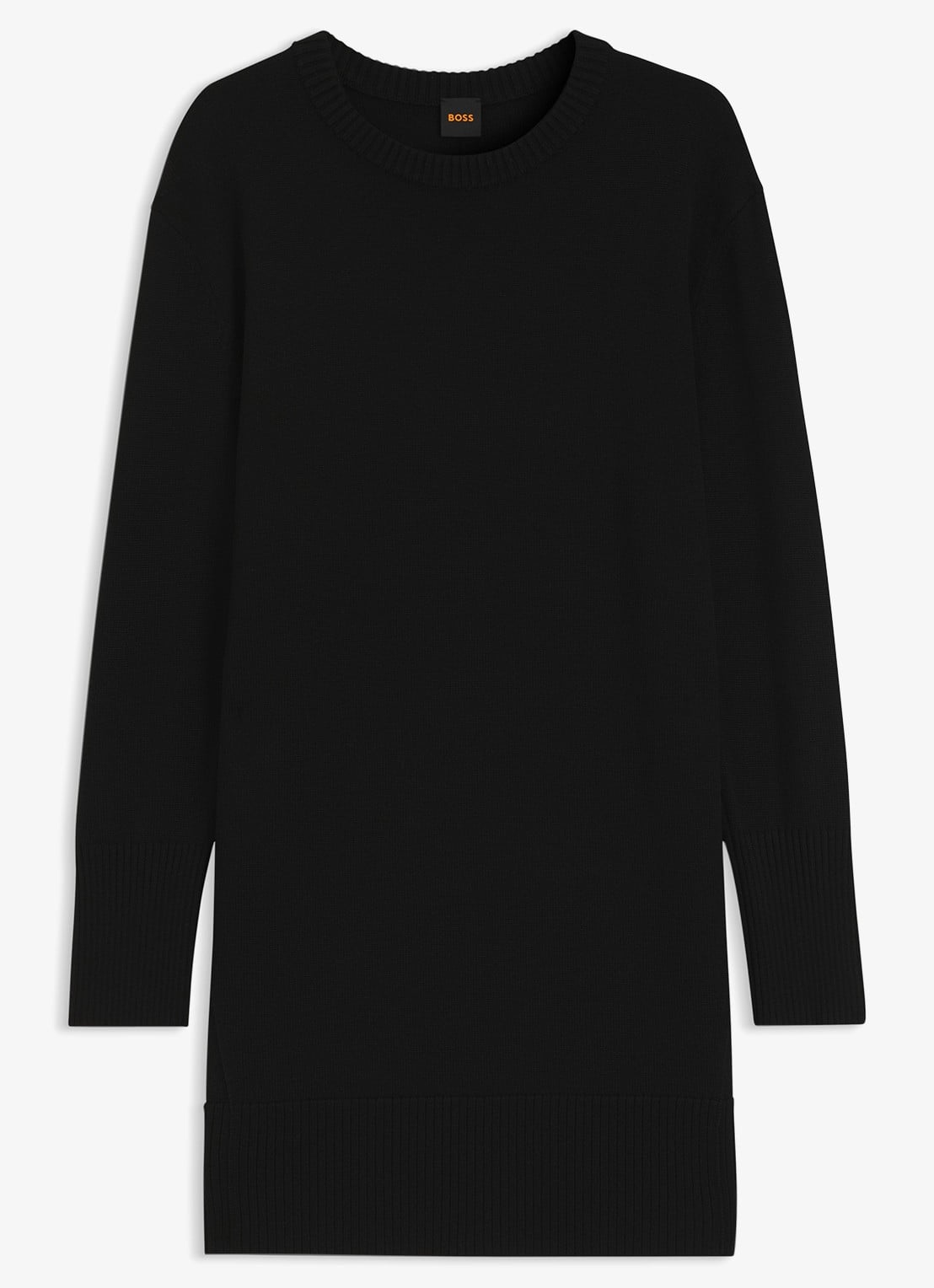 BOSS Mini trui-jurk met logo - voorkant zwart