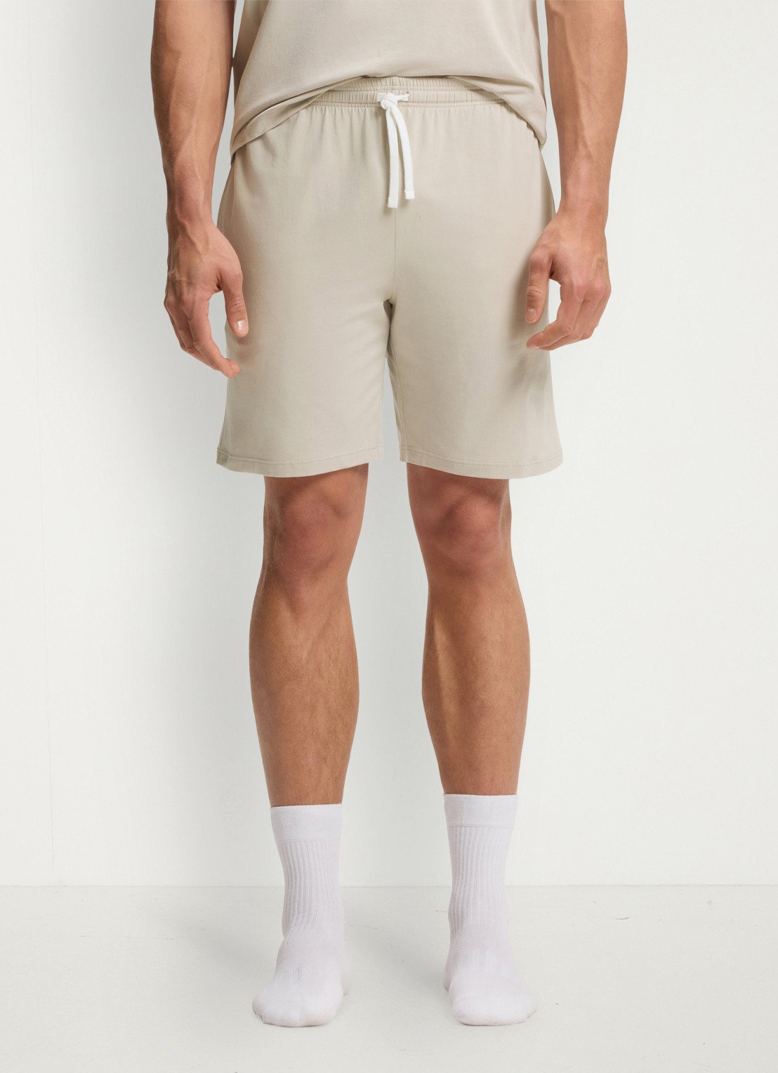 BOSS Mix&Match loose fit korte broek van sweatstof met steekzakken - detail 4 open grey-075 / grijs