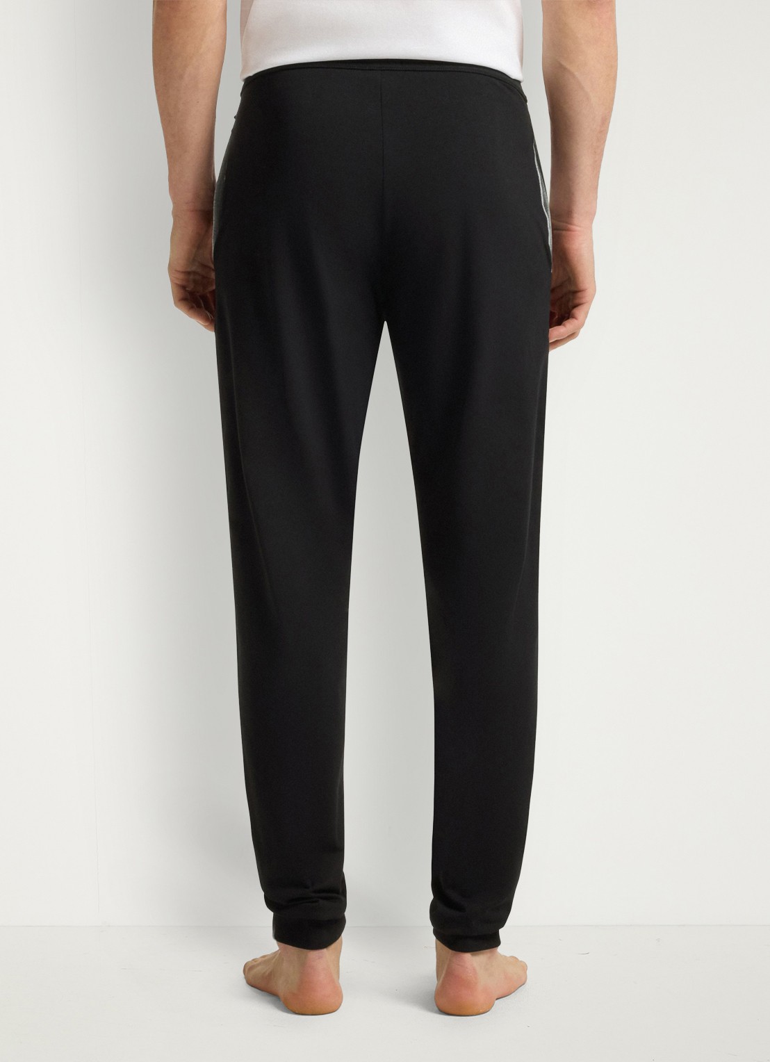 BOSS Mix&Match loungebroek met logoborduring - achterkant zwart