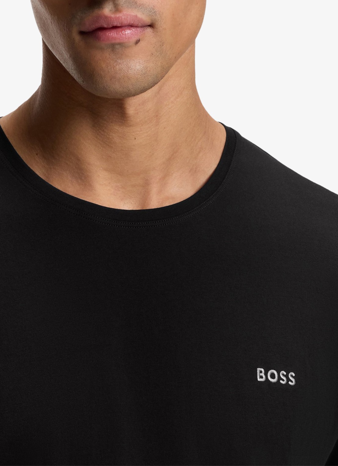 BOSS Mix&Match pyjamatop met logoborduring - detail 5 zwart