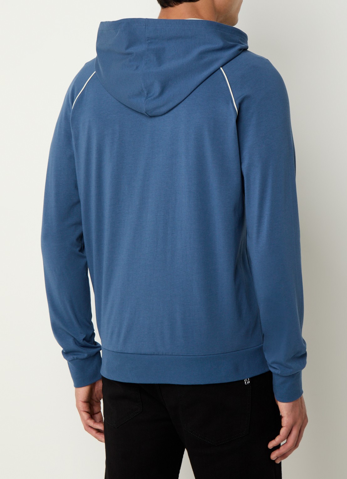 BOSS Mix&Match sweatvest met logoborduring en steekzakken - achterkant 5 medium blue-425 / blauw