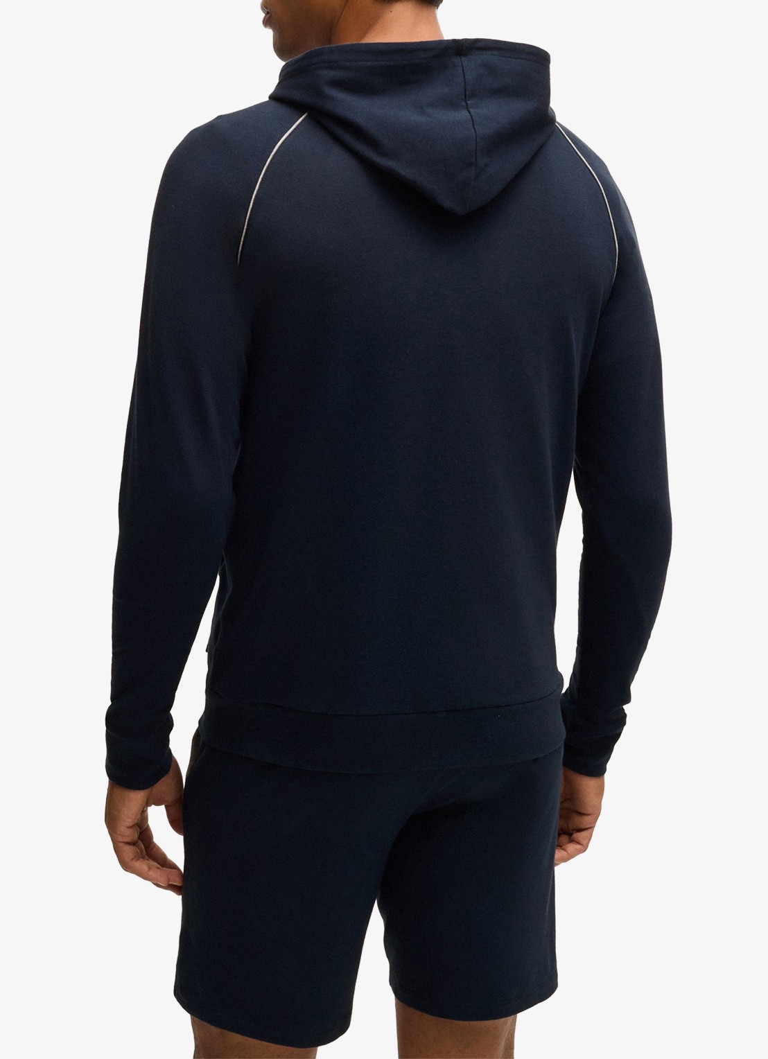 BOSS Mix&Match sweatvest met logoborduring - achterkant 3 indigo
