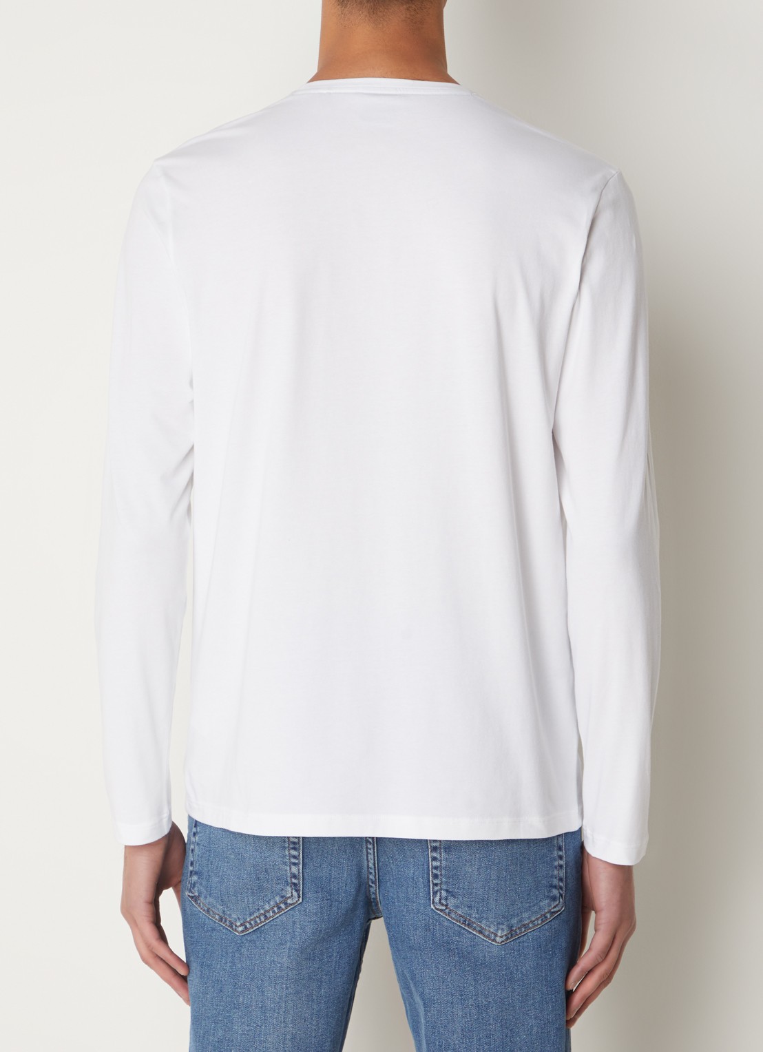 BOSS Mix&Match T-shirt met logoborduring - achterkant 4 wit