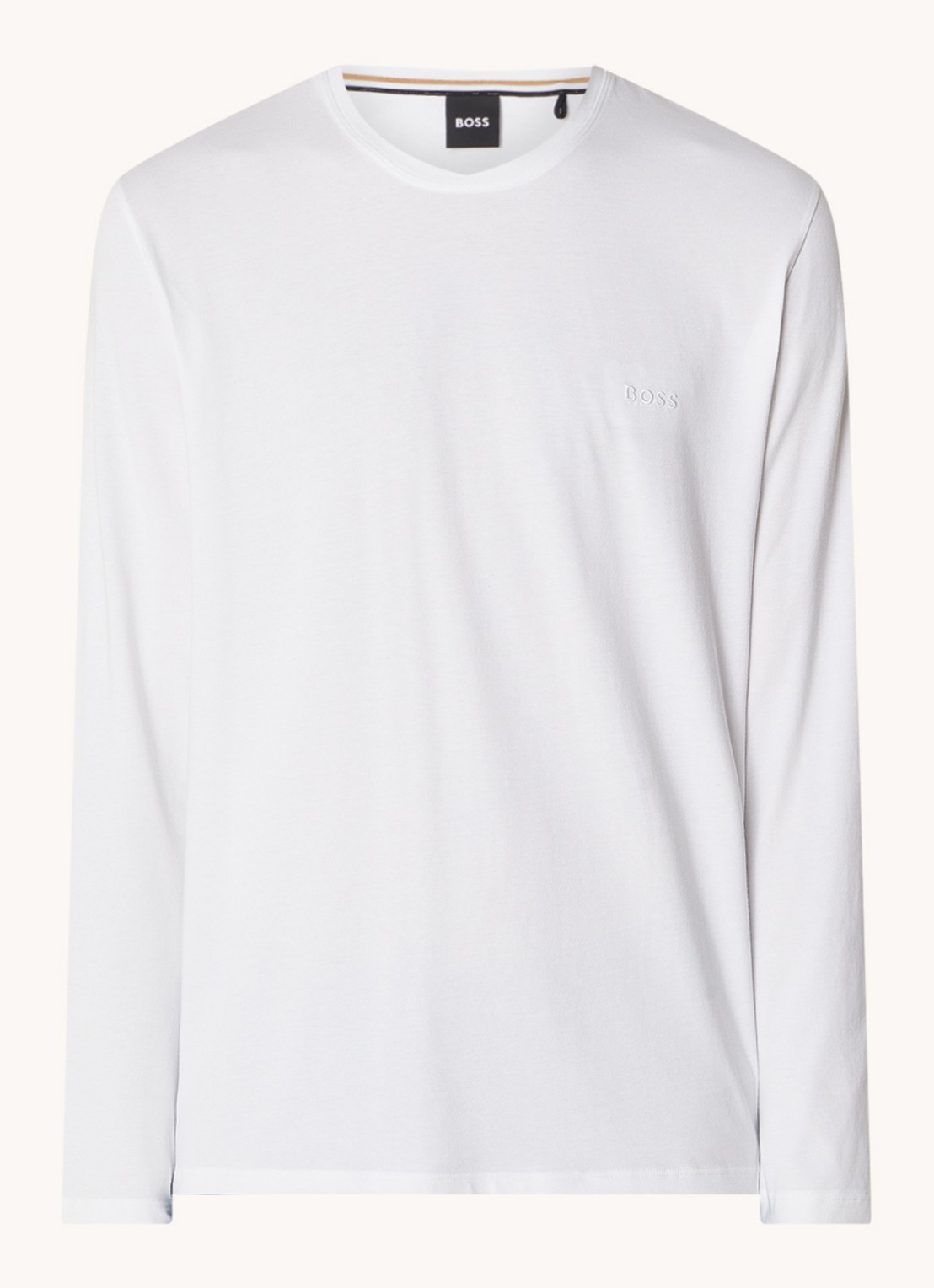 BOSS Mix&Match T-shirt met logoborduring - voorkant 2 wit