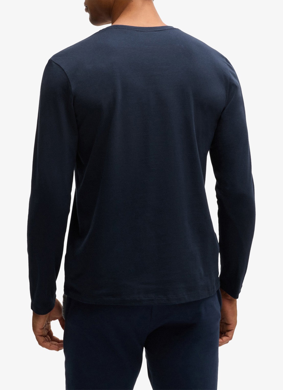 BOSS Mix&Match T-shirt met logoborduring - achterkant 3 donkerblauw