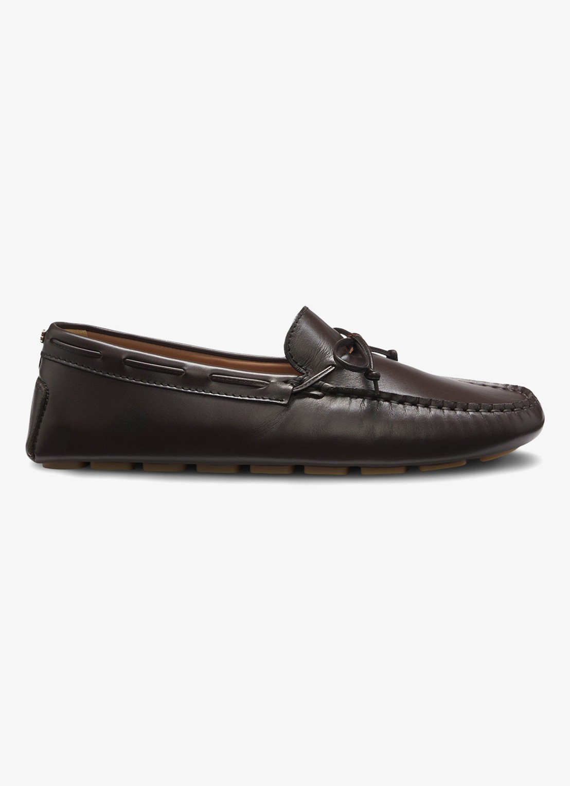 BOSS Mocassin van leer  - voorkant 4 bruin