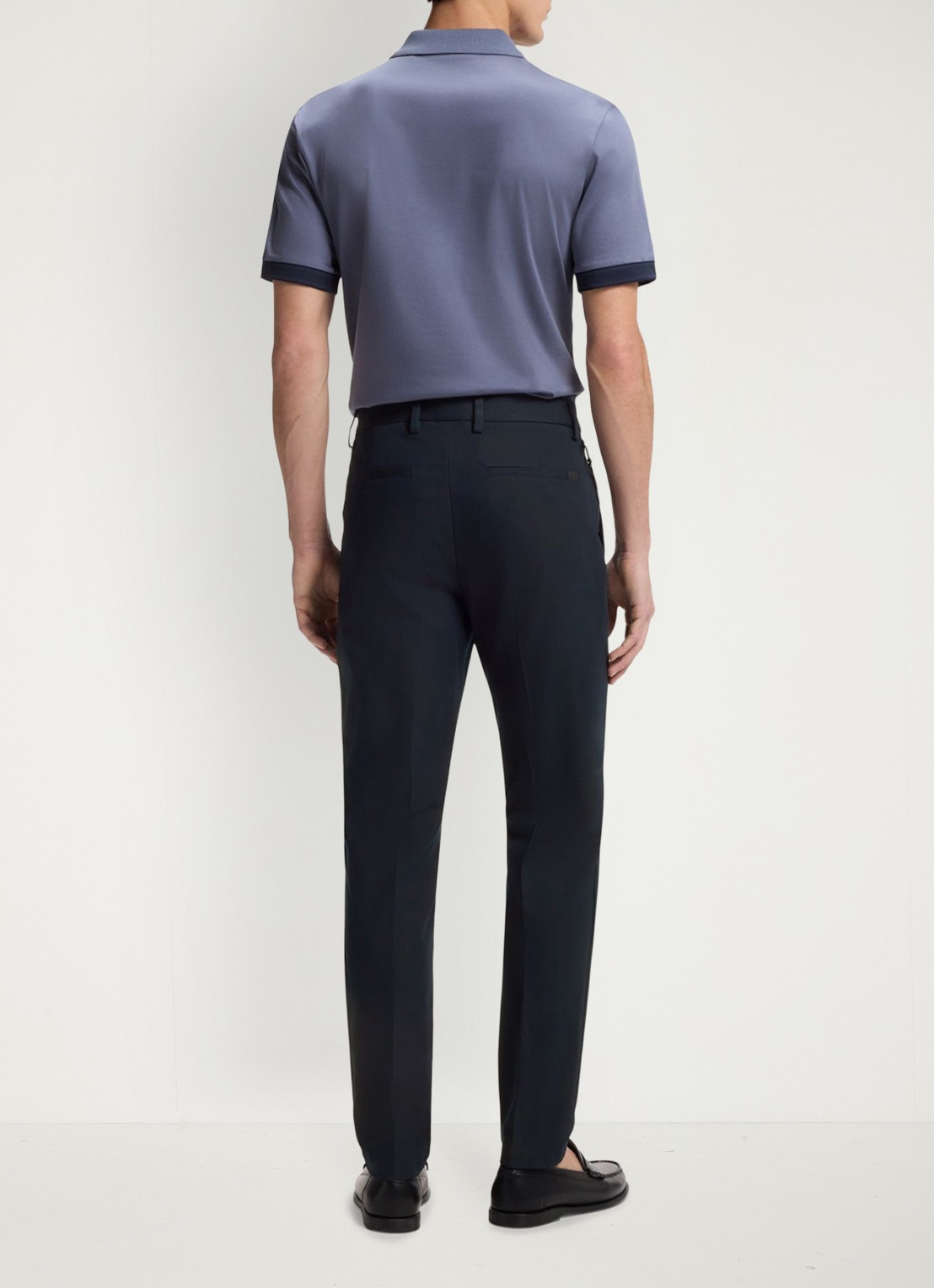 BOSS Modern fit pantalon met steekzakken  - achterkant 5 dark blue-404 / blauw