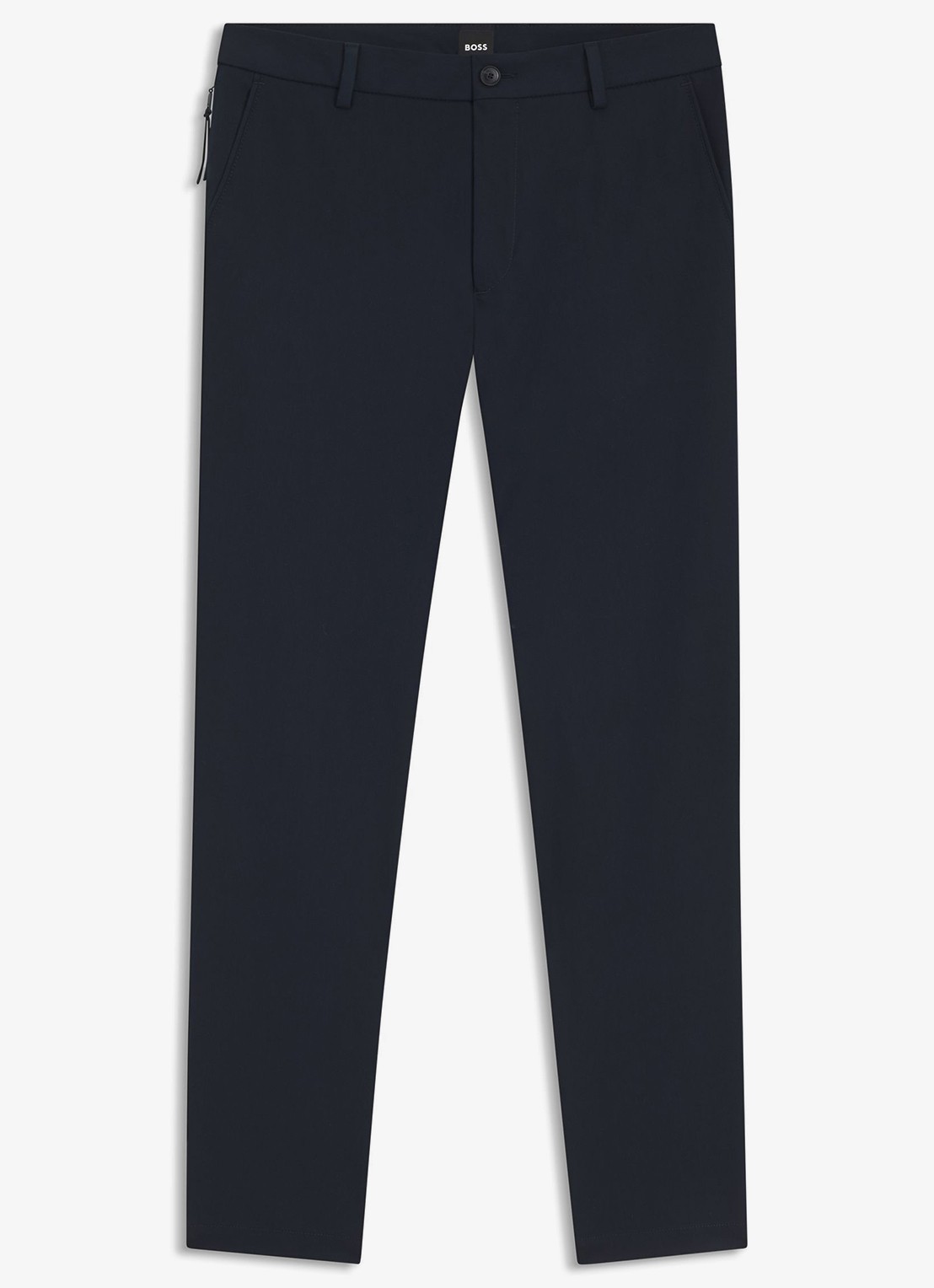 BOSS Modern fit pantalon met steekzakken  - voorkant dark blue-404 / blauw