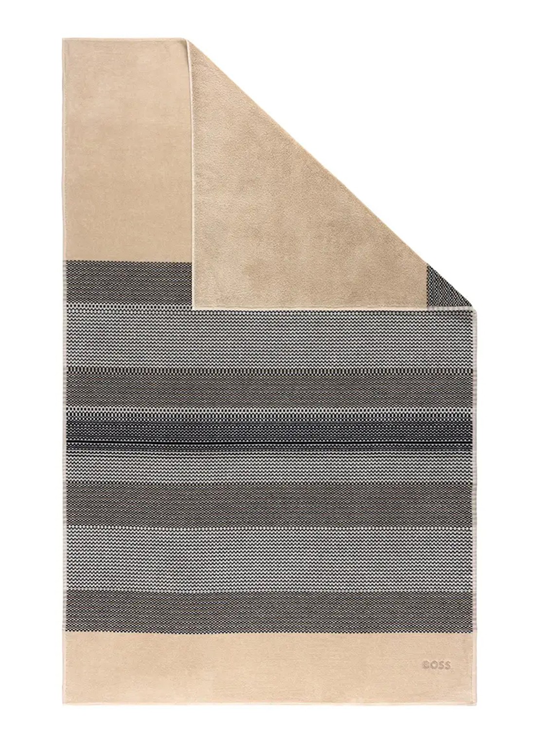 BOSS Modernis badhanddoek 55 x 90 cm - achterkant 3 beige