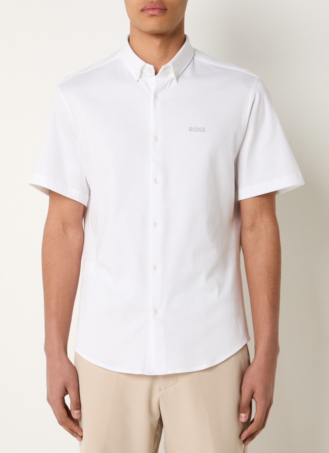 BOSS Motion regular fit overhemd met logo - detail wit