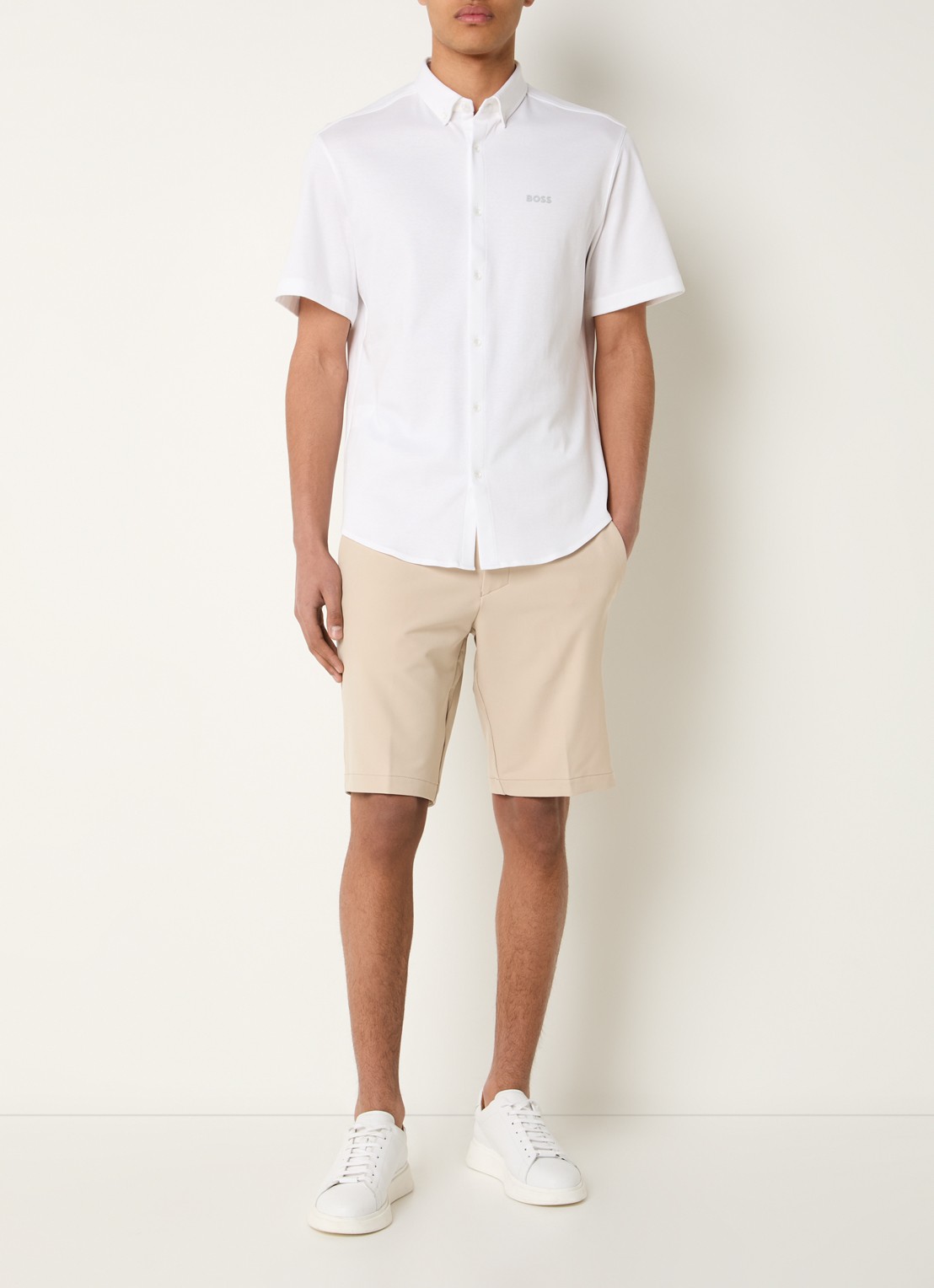 BOSS Motion regular fit overhemd met logo - voorkant 3 wit