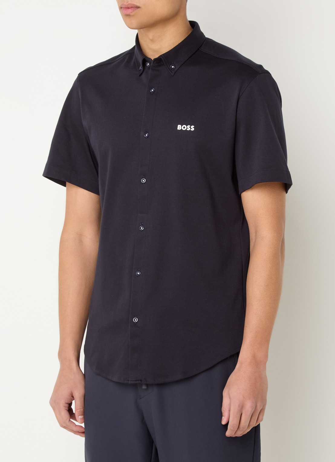 BOSS Motion regular fit overhemd met logo - detail 4 donkerblauw