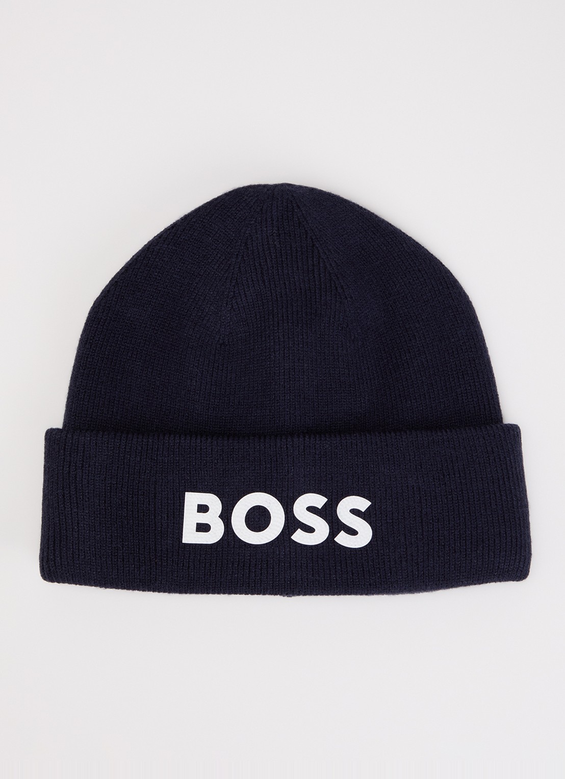 BOSS Muts met logo - voorkant donkerblauw