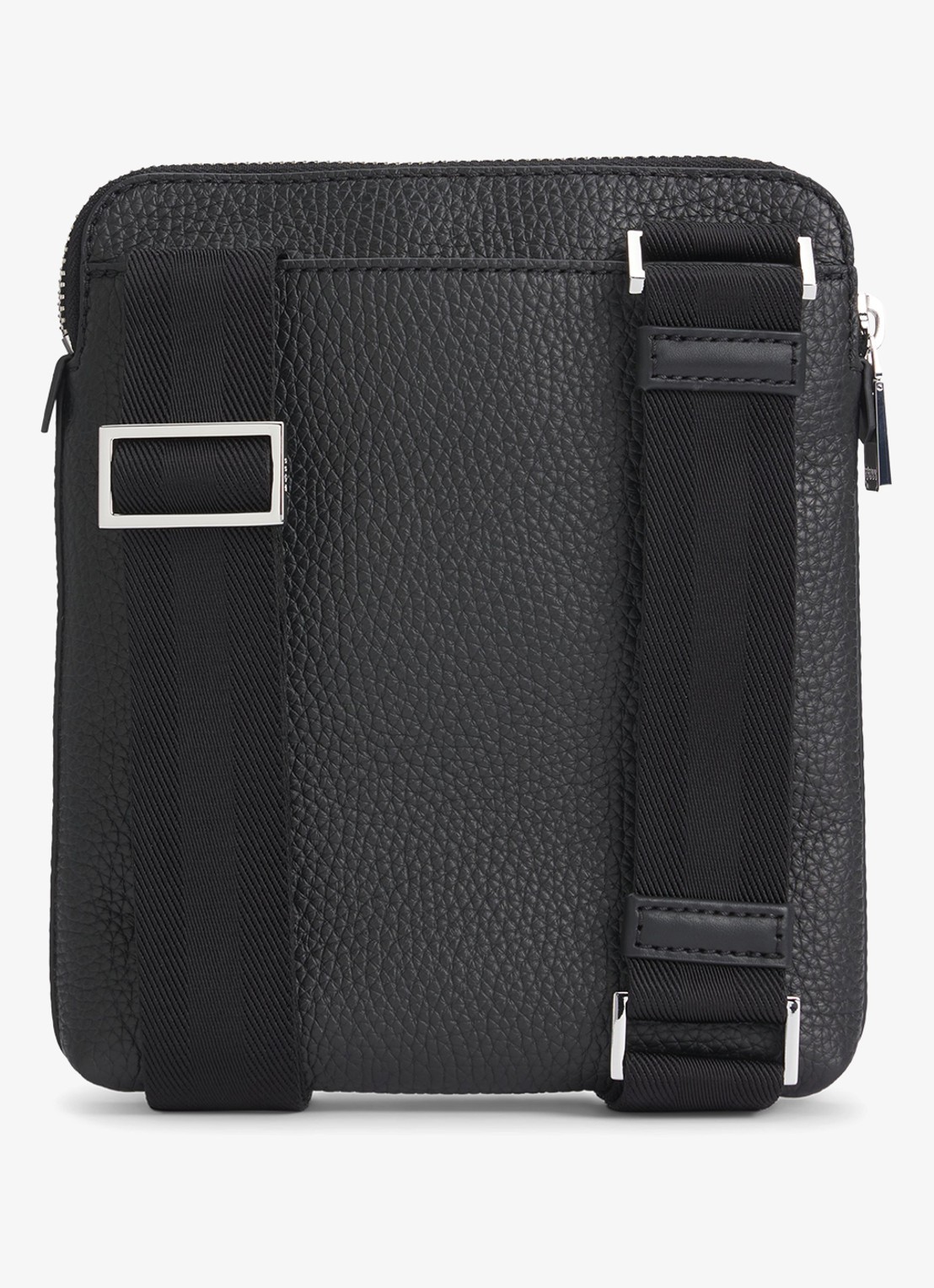 BOSS New Crosstown crossbodytas van leer - achterkant 3 zwart