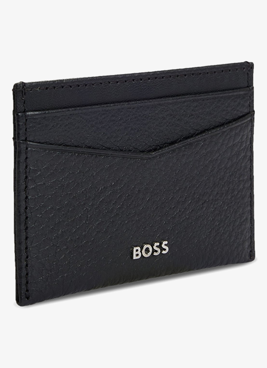 BOSS New Crosstown pasjeshouder van leer - detail 3 zwart