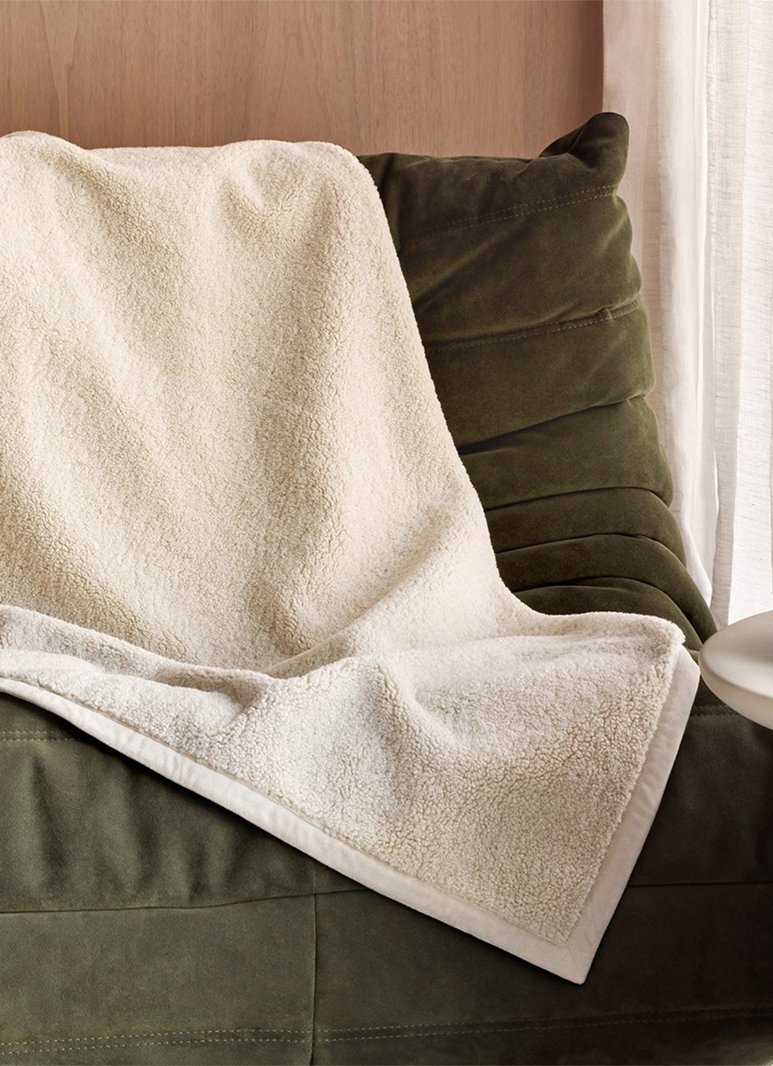 BOSS Norte plaid 150 x 200 cm - voorkant 2 beige