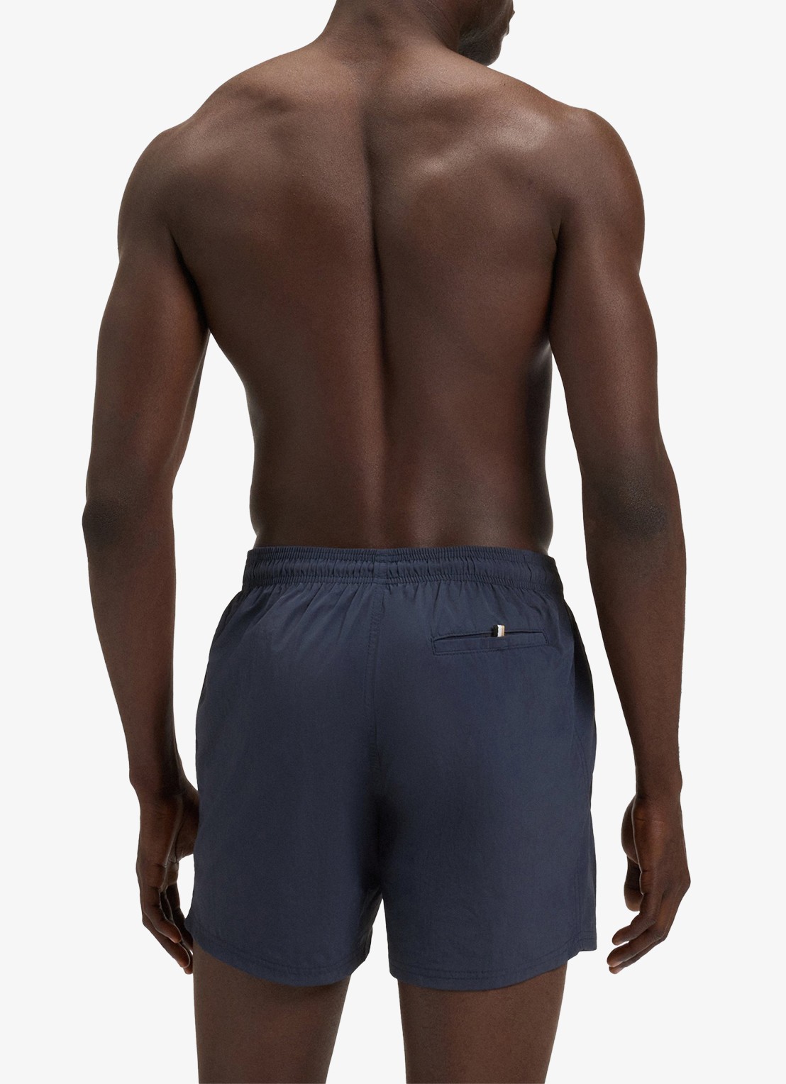 BOSS Octopus zwemshorts met logoprint en steekzakken - achterkant 2 donkerblauw