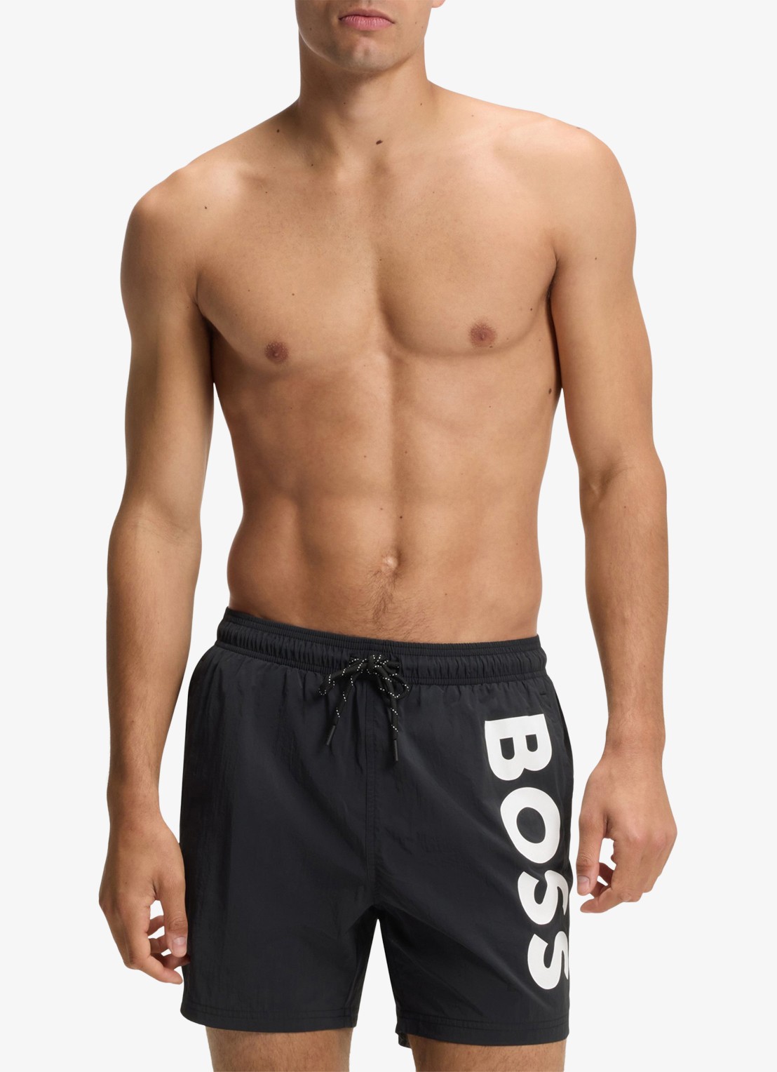 BOSS Octopus zwemshorts met logoprint en steekzakken - detail 5 zwart