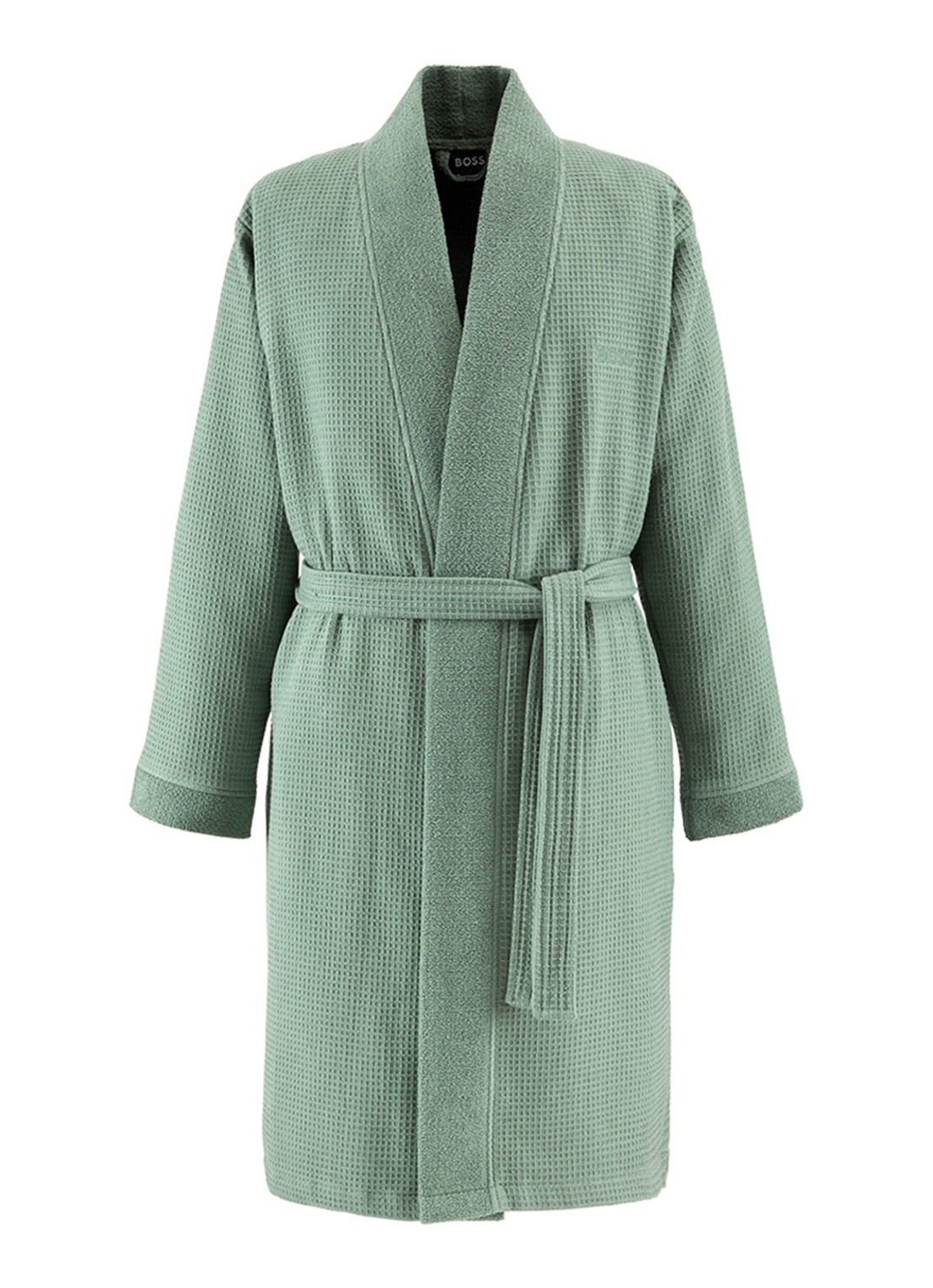 BOSS Onsen badjas - voorkant zeegroen