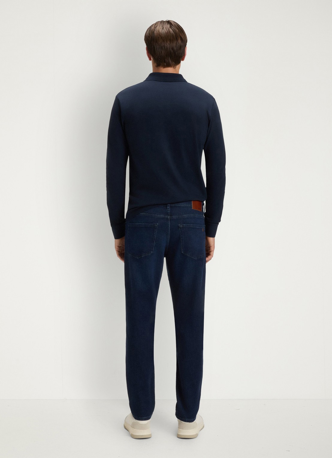 BOSS Onyx tapered jeans met donkere wassing - detail 2 indigo