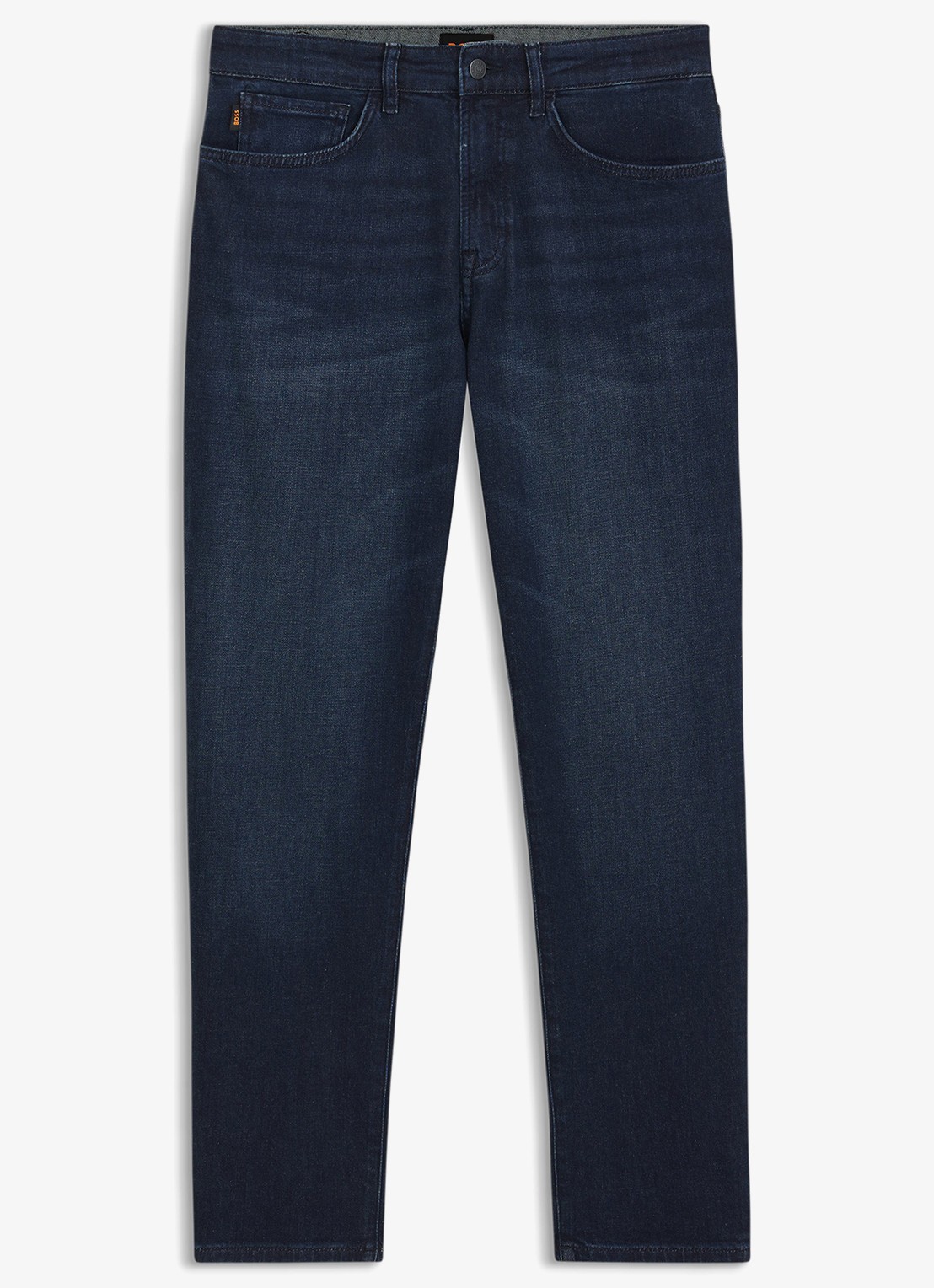 BOSS Onyx tapered jeans met donkere wassing - voorkant 5 indigo