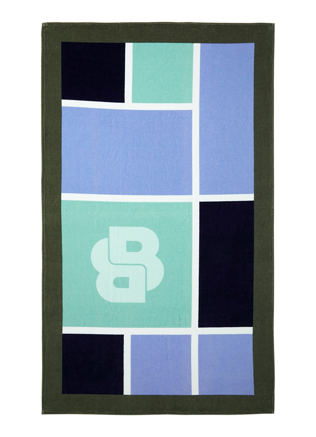 BOSS Oscar strandlaken - 100 x 170 cm - voorkant 2 blauw