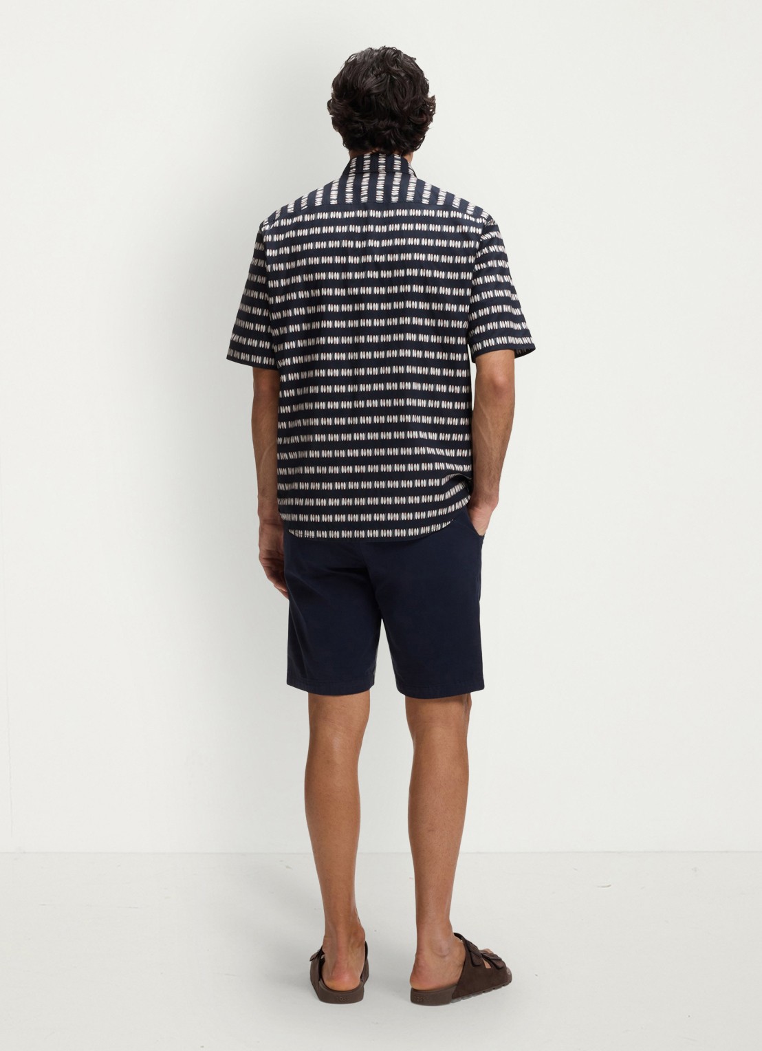 BOSS Overhemd met grafische print - achterkant dark blue-406 / blauw