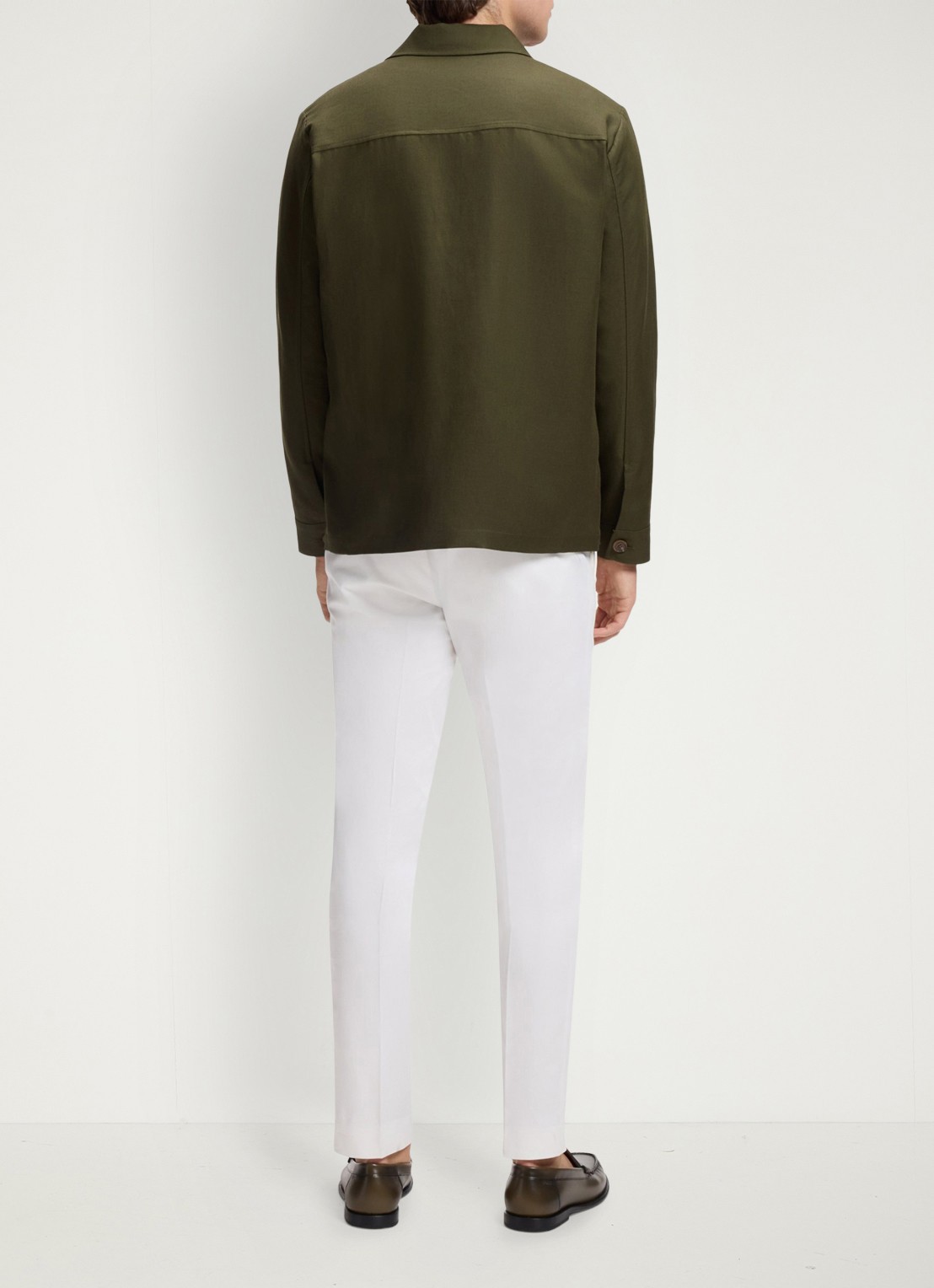 BOSS Overshirt met borstzak - achterkant 6 khaki