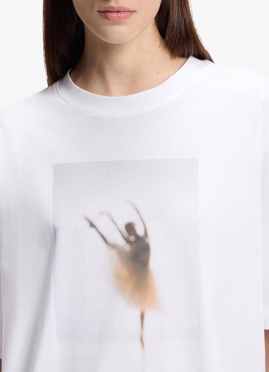 BOSS Oversized T-shirt met print - detail 3 wit