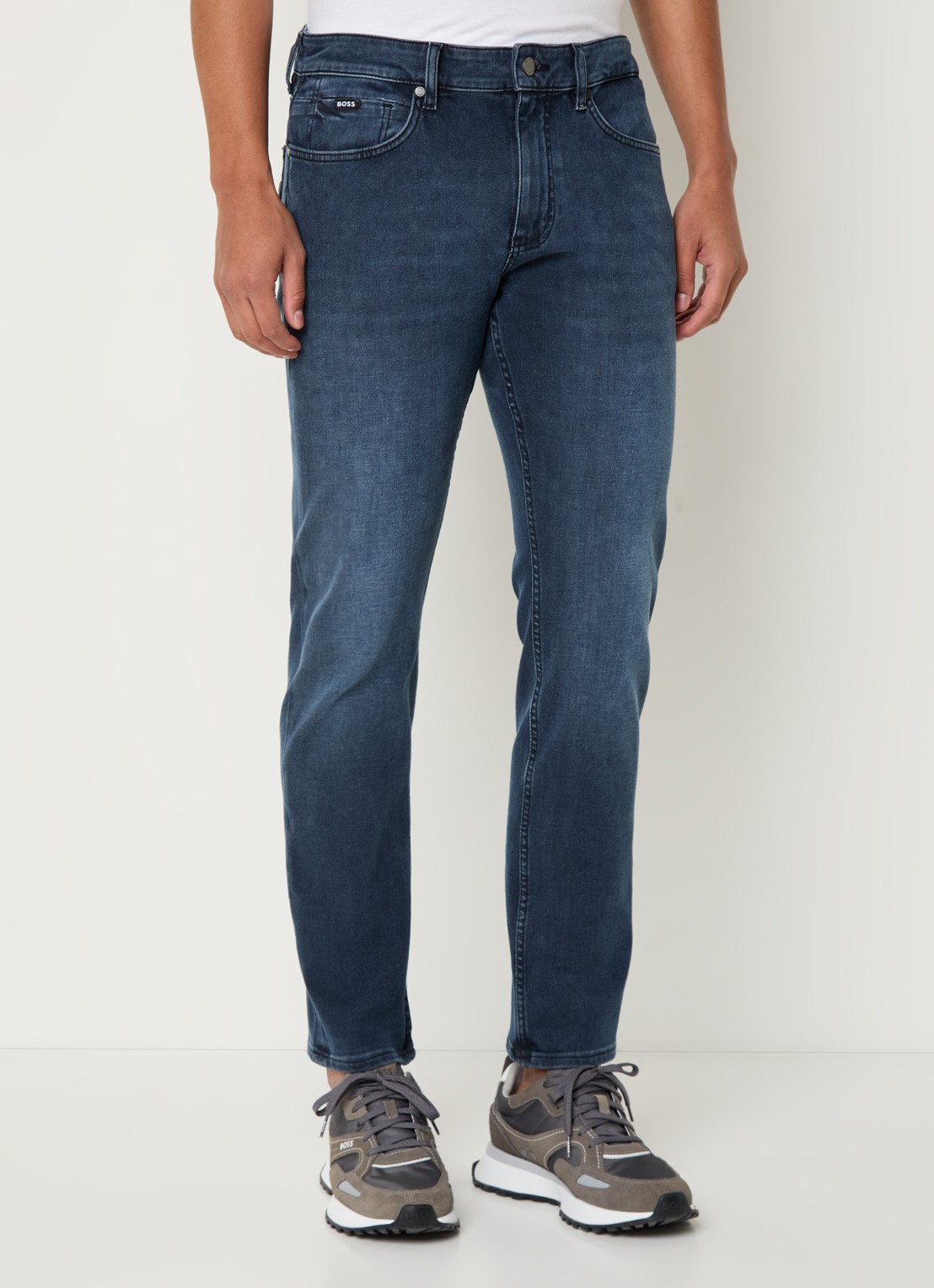 BOSS P-Delaware slim fit jeans met donkere wassing - detail 2 indigo