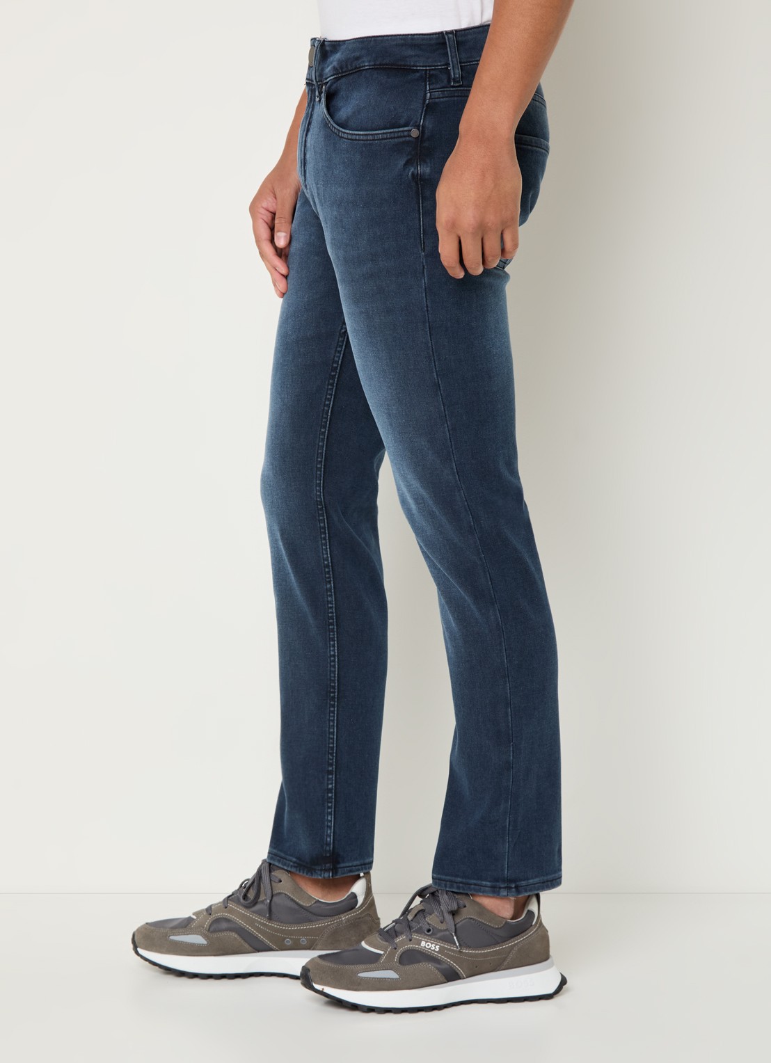 BOSS P-Delaware slim fit jeans met donkere wassing - detail 3 indigo