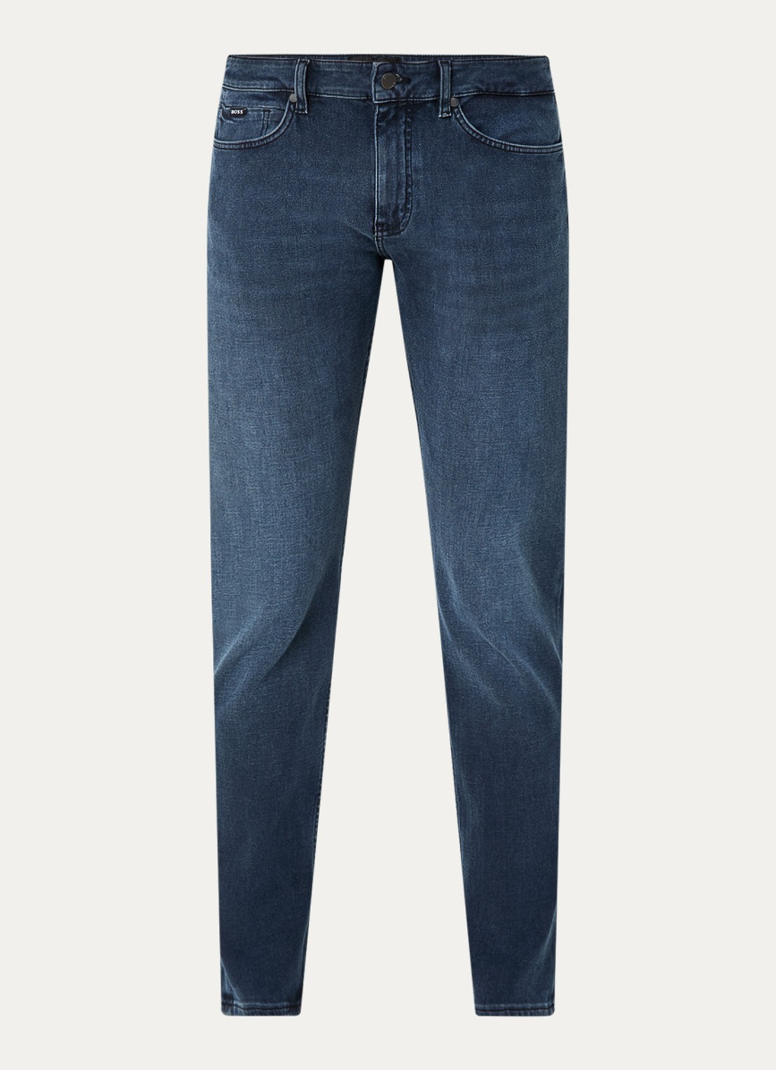 BOSS P-Delaware slim fit jeans met donkere wassing - voorkant 4 indigo