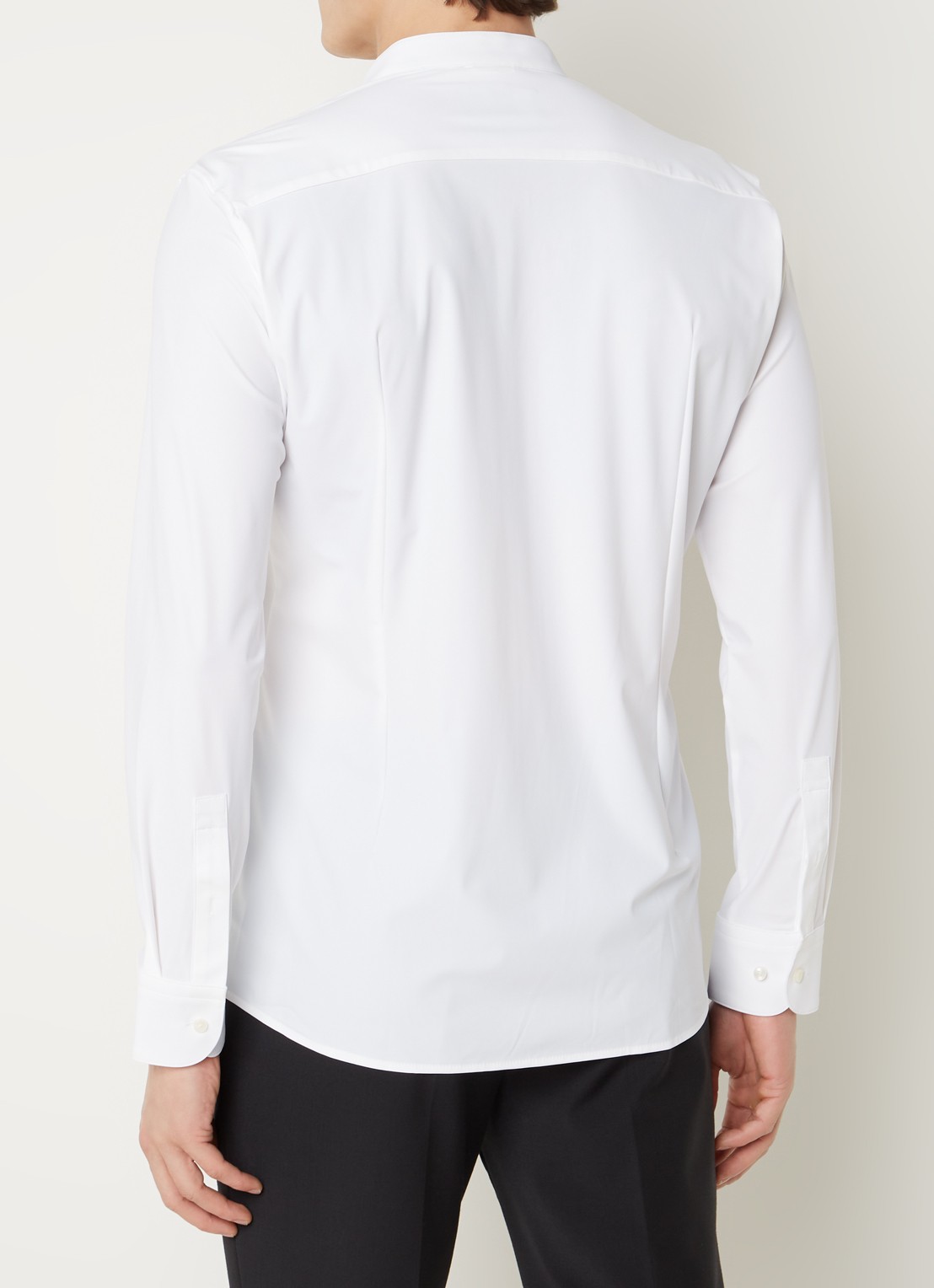 BOSS P-Hank slim fit overhemd met stretch - achterkant 10 wit
