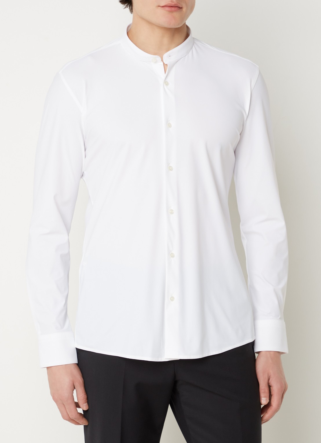 BOSS P-Hank slim fit overhemd met stretch - detail 7 wit