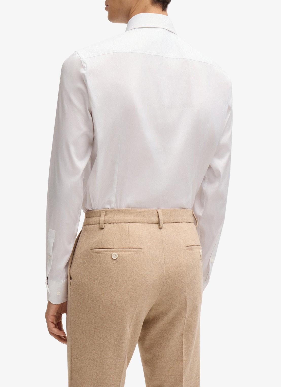 BOSS P-Hank-Spread slim fit overhemd - achterkant 3 wit