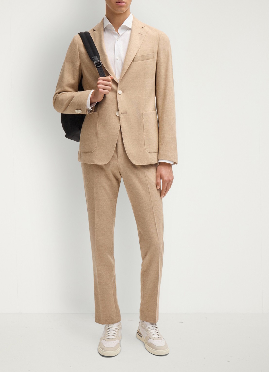 BOSS P-Hank-Spread slim fit overhemd - voorkant 2 wit