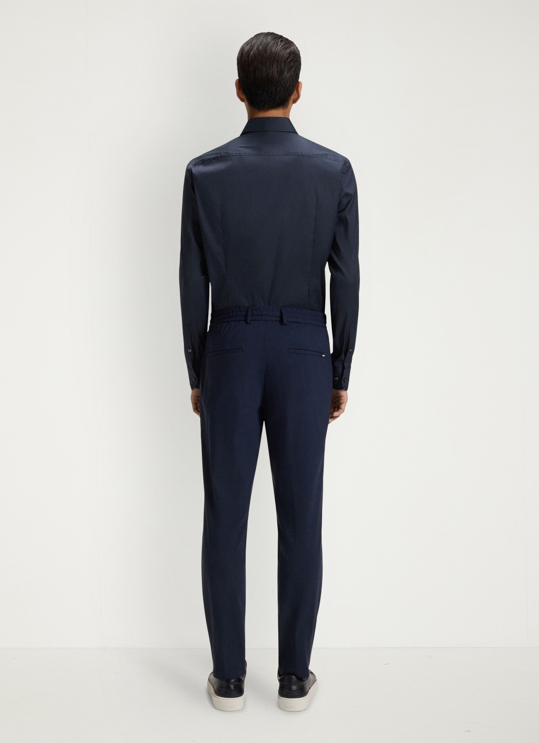 BOSS P-Hank-Spread slim fit overhemd - achterkant 6 blauw