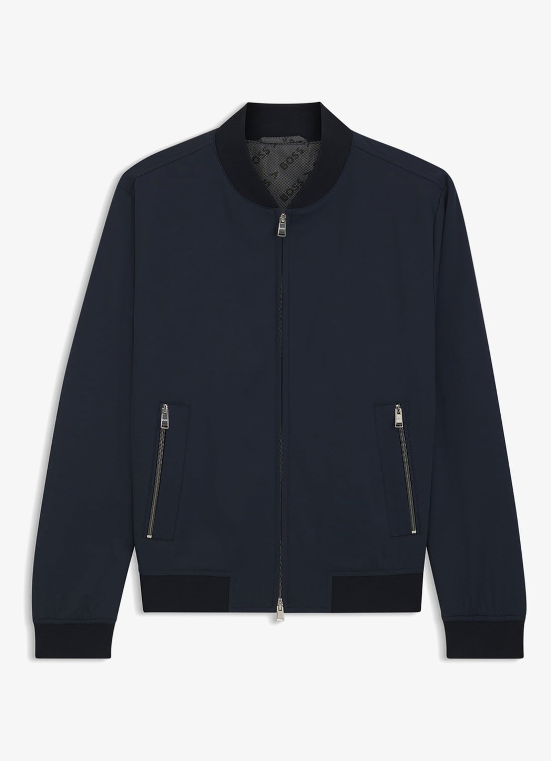 BOSS P-Hanry bomberjack met ritszakken - voorkant donkerblauw
