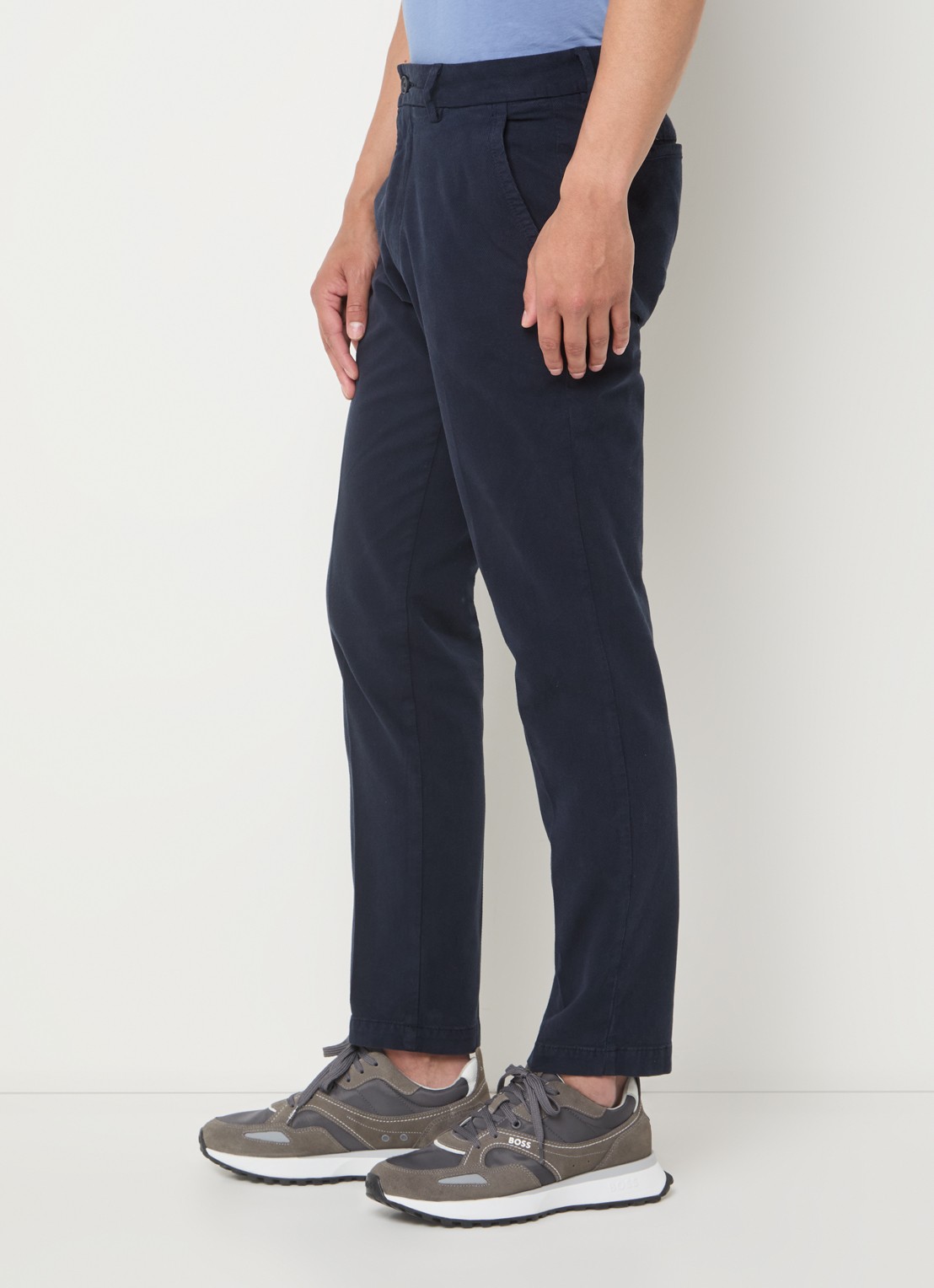 BOSS P-Kaiton slim fit chino  - detail 2 donkerblauw