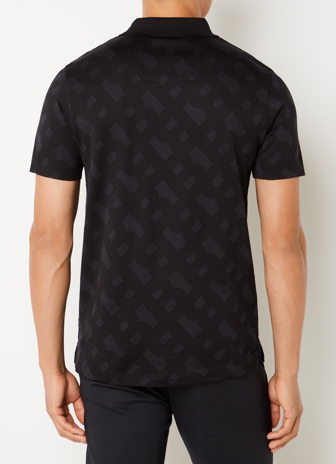 BOSS Pack33 regular fit polo met logoprint - achterkant zwart
