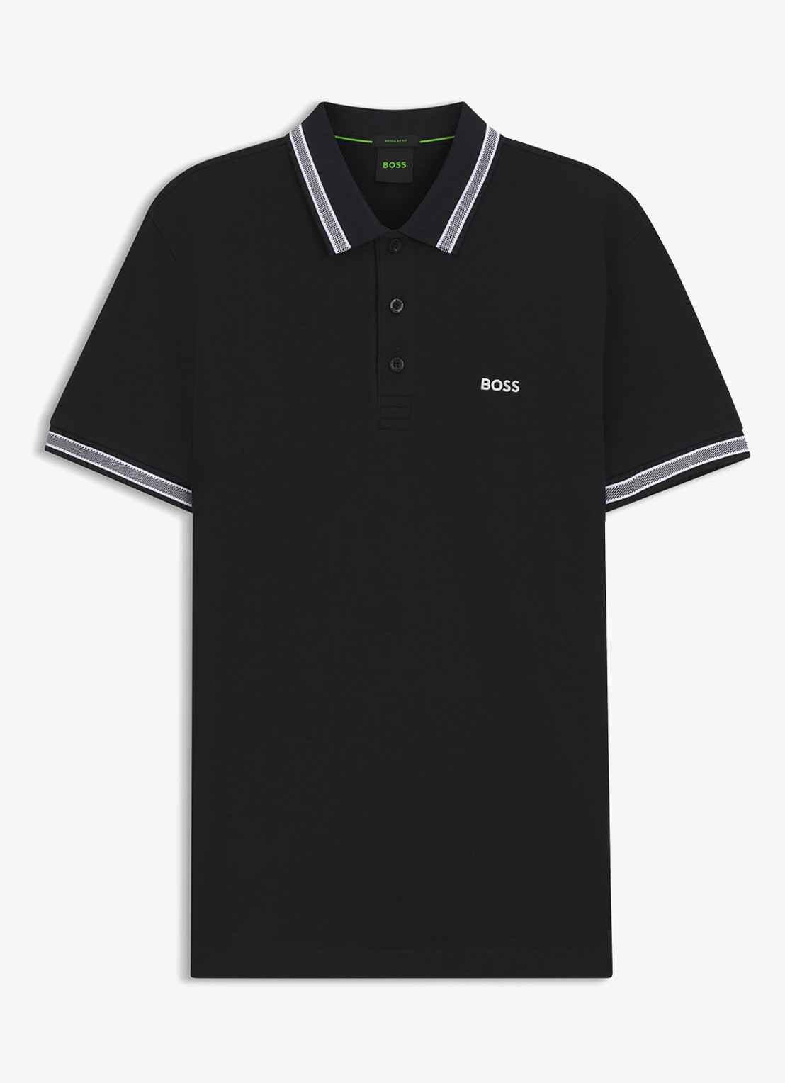 BOSS Paddy-polo van katoenpiqué - voorkant 4 dark blue-402 / blauw