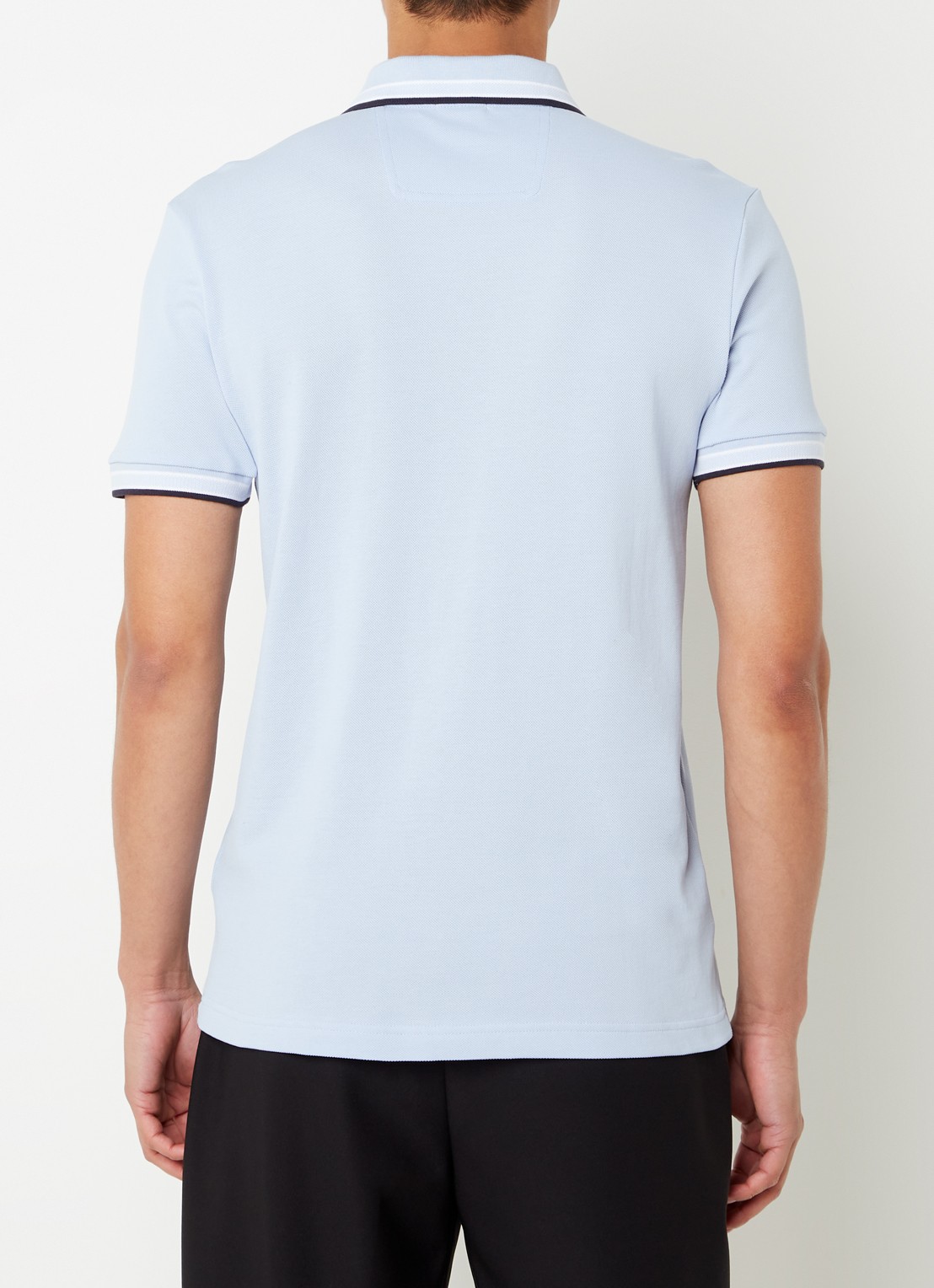 BOSS Paddy-polo van katoenpiqué - achterkant 4 light/pastel blue-450 / lichtblauw