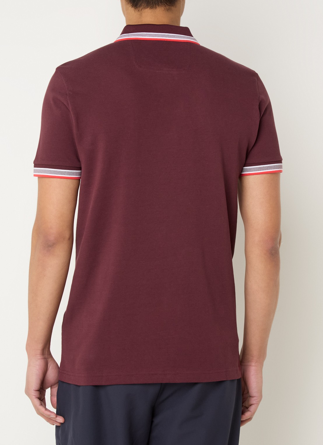 BOSS Paddy-polo van katoenpiqué - achterkant medium red-614 / rood